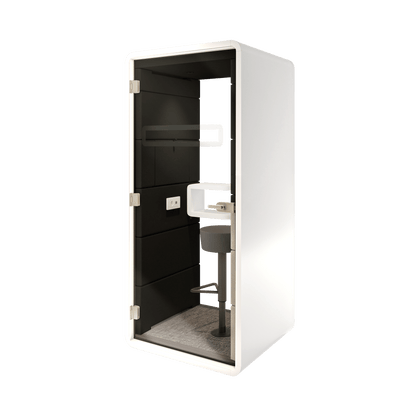 Hush Acoustic Phone Booth Grey (AGC) Black (TON)