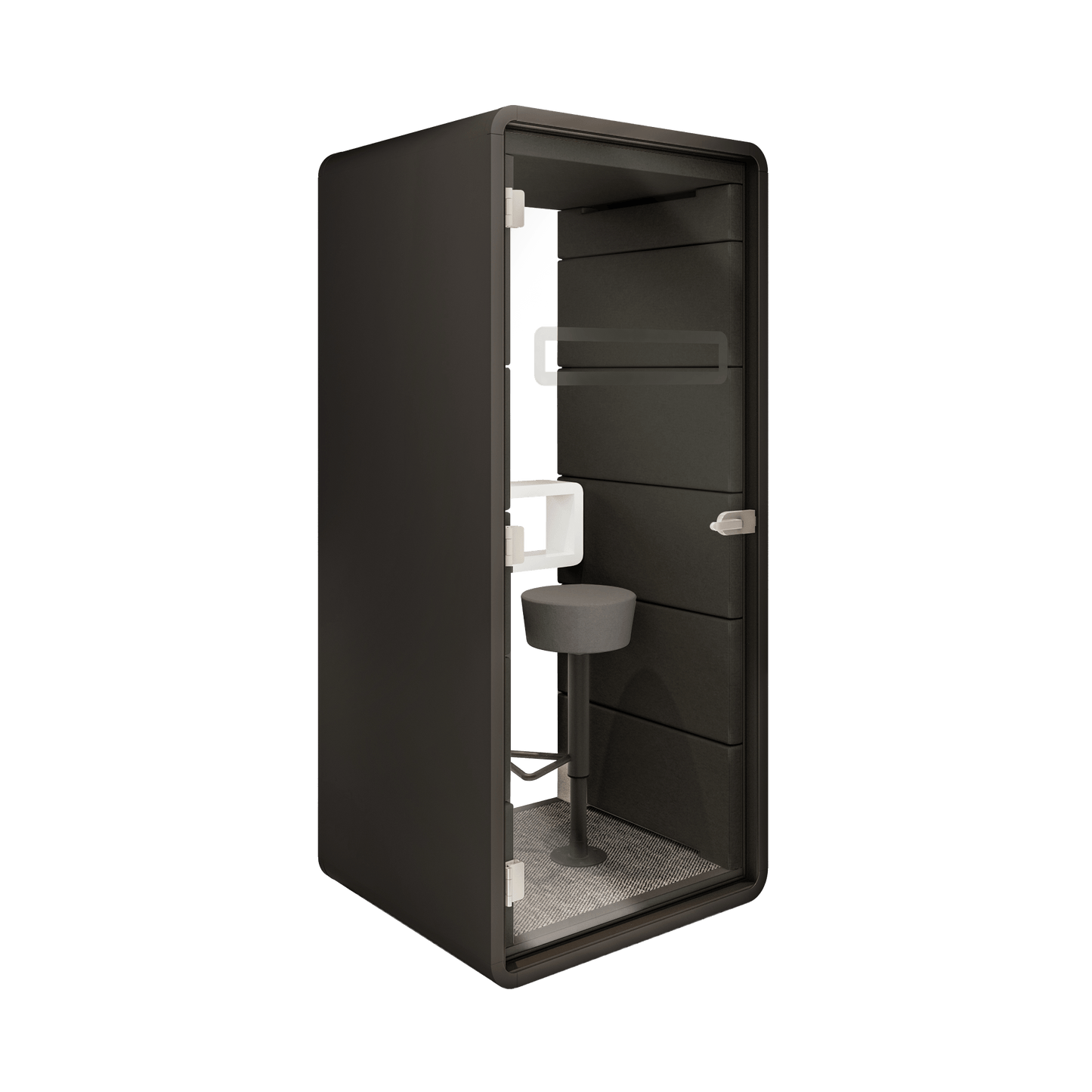 Hush Acoustic Phone Booth Grey (AGC) Black (TON)