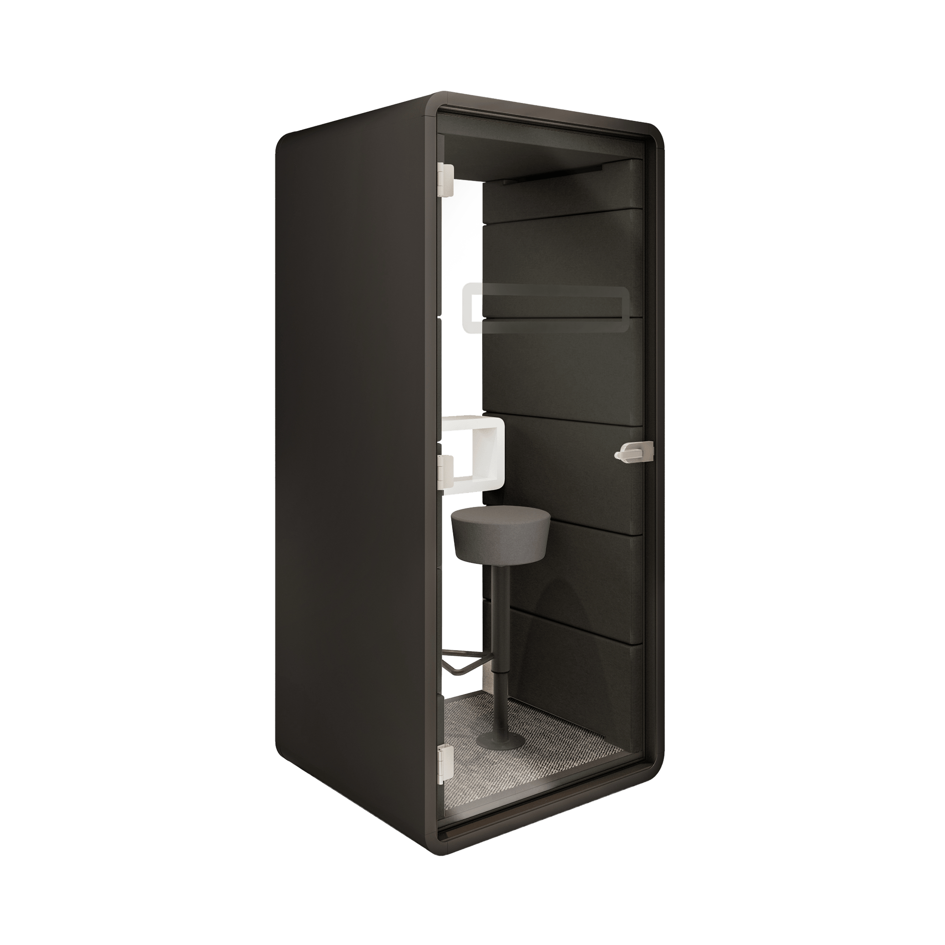 Hush Acoustic Phone Booth Grey (AGC) Black (TON)