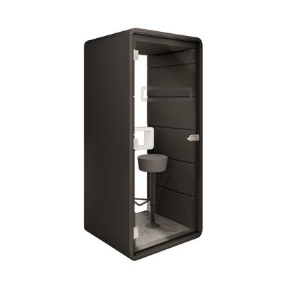 Hush Acoustic Phone Booth Grey (AGC) Black (TON)