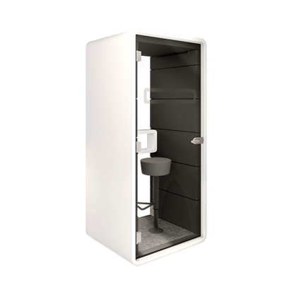Hush Acoustic Phone Booth White (ABB) Black (TON)