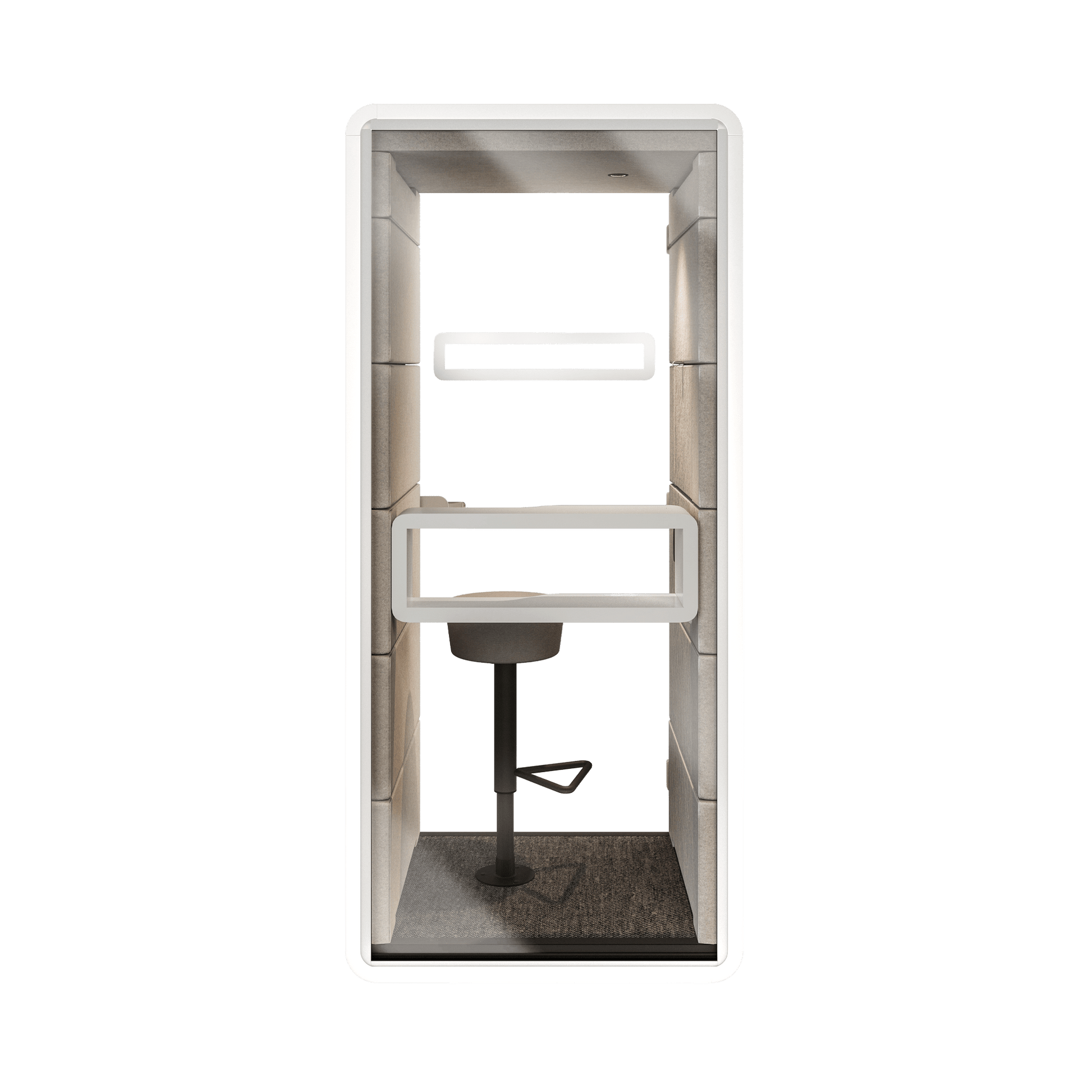 Hush Acoustic Phone Booth Grey (AGC) Black (TON)