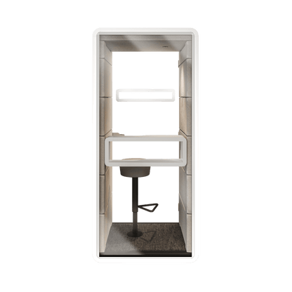 Hush Acoustic Phone Booth Grey (AGC) Black (TON)