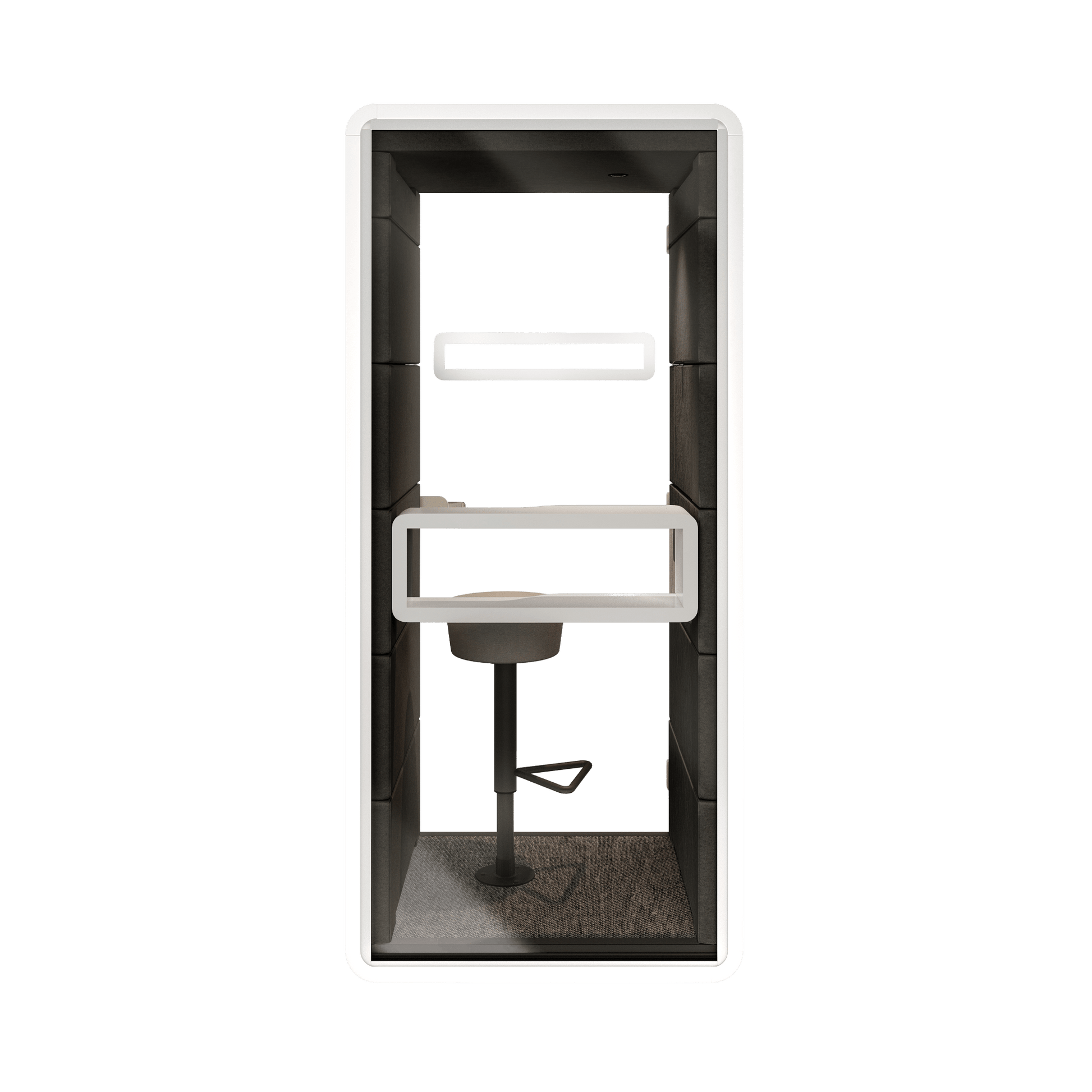 Hush Acoustic Phone Booth Grey (AGC) Black (TON)