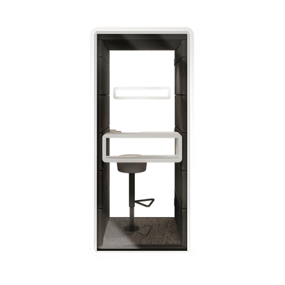 Hush Acoustic Phone Booth Grey (AGC) Black (TON)