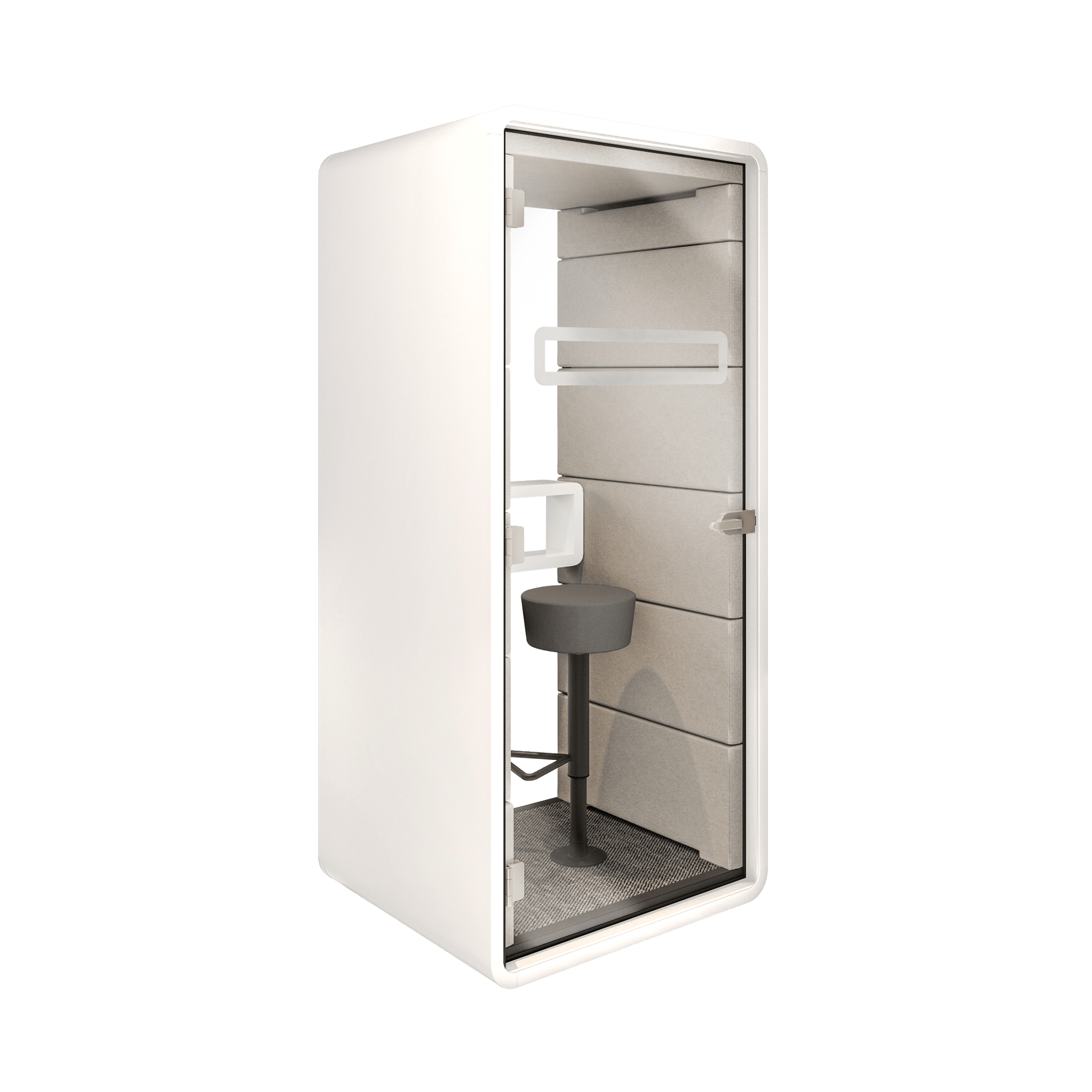 Hush Acoustic Phone Booth White (ABB) Grey (TPC)