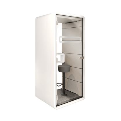 Hush Acoustic Phone Booth White (ABB) Grey (TPC)