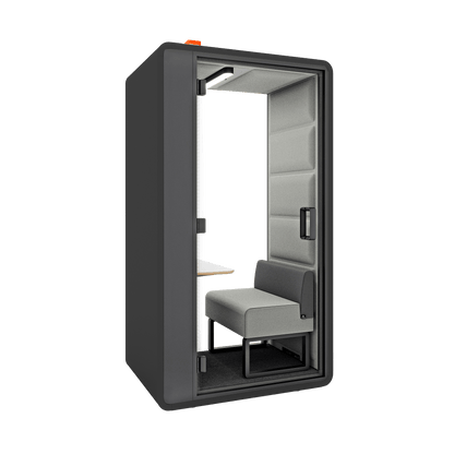 Hush Free Hybrid Work Pod - 1 Person Grey (AGC) Grey (60140)