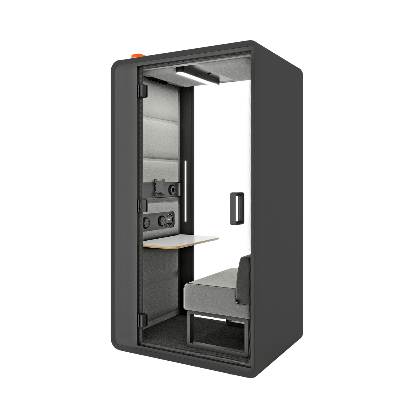 Hush Free Hybrid Work Pod - 1 Person Grey (AGC) Grey (60140)