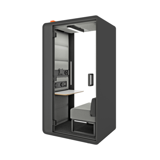 Hush Free Hybrid Work Pod - 1 Person Grey (AGC) Grey (60140)