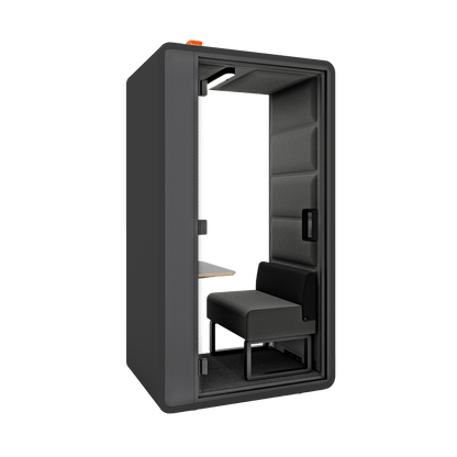 Hush Free Hybrid Work Pod - 1 Person Grey (AGC) Grey (60167)