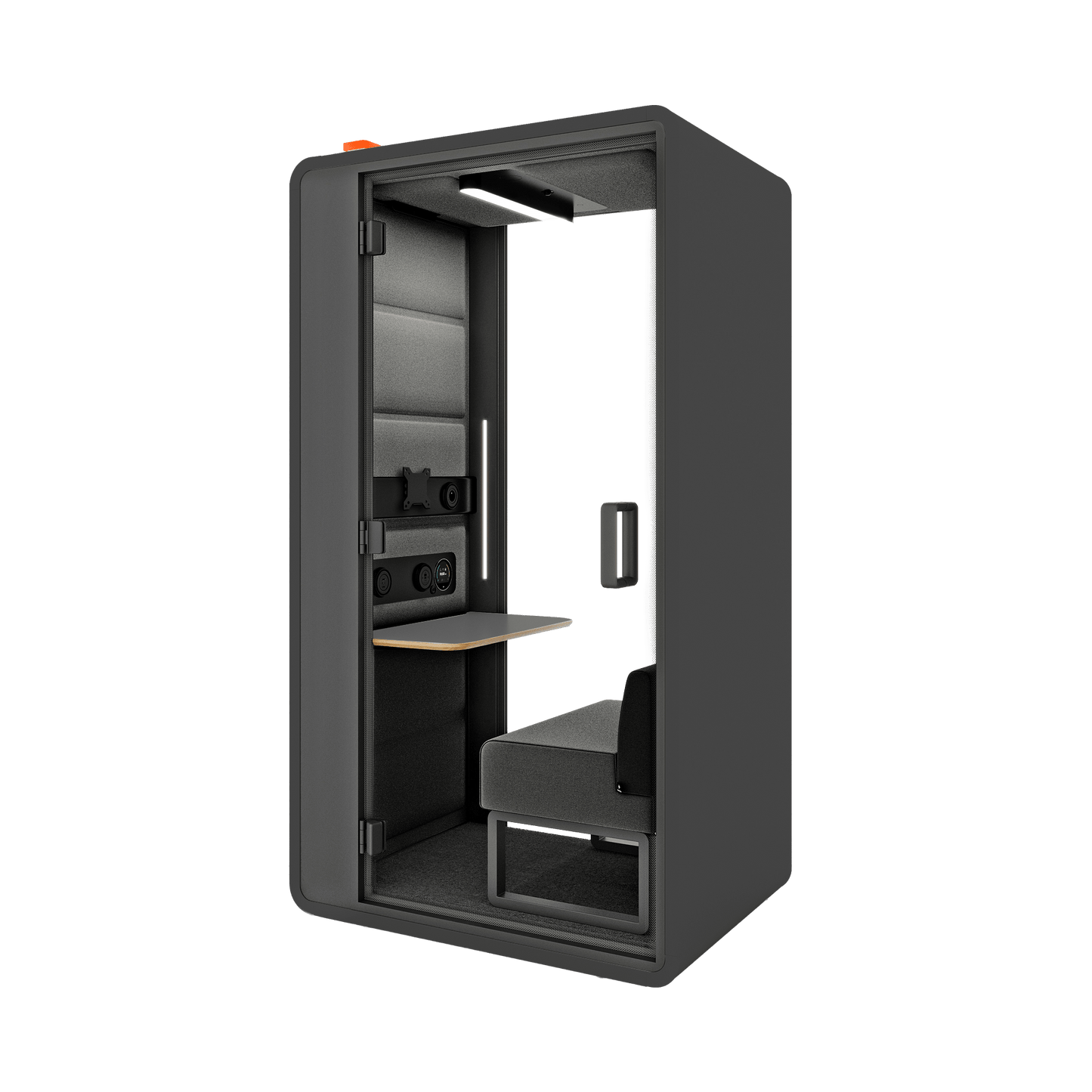 Hush Free Hybrid Work Pod - 1 Person Grey (AGC) Grey (60167)