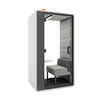 Hush Free Hybrid Work Pod - 1 Person Grey (AGC) Grey (60167)