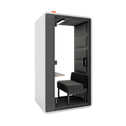 Hush Free Hybrid Work Pod - 1 Person Grey (AGC) Grey (60167)