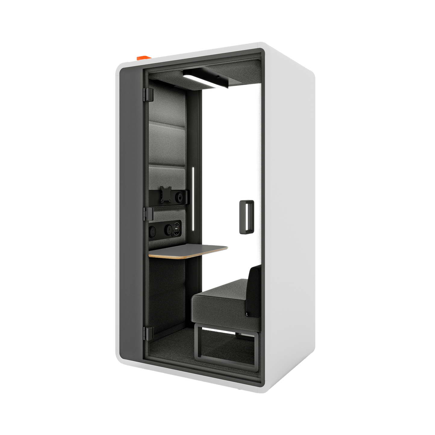 Hush Free Hybrid Work Pod - 1 Person White (ABB) Grey (60167)