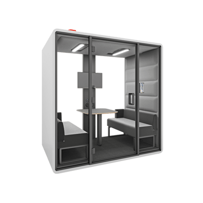Hush Free Meet - 1 - 4 Persons Pod White (ABB) Grey (60140)