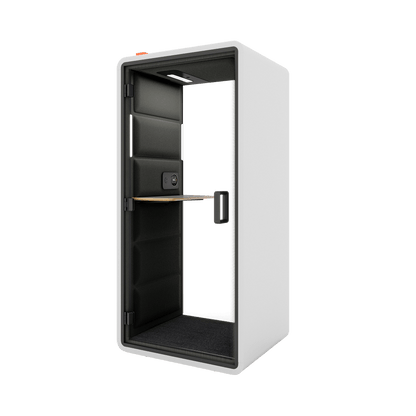 Hush Free Phone Booth - 1 Person Pod White (ABB) Grey (60167)