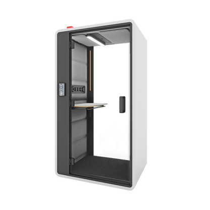 Hush Free Sit & Stand Pod - 1 Person White (ABB) Grey (60140)