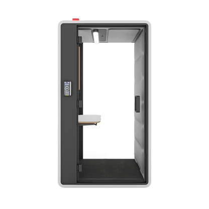 Hush Free Sit & Stand Pod - 1 Person White (ABB) Grey (60167)