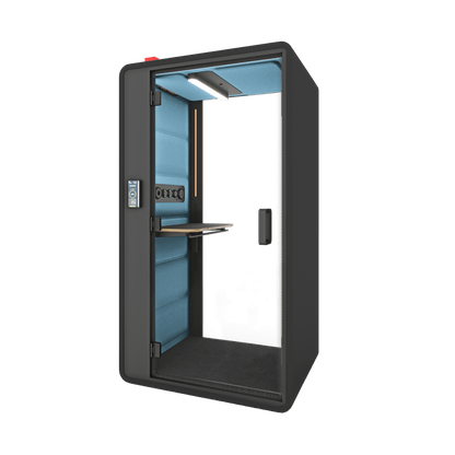 Hush Free Sit & Stand Pod - 1 Person White (ABB) Grey (60167)