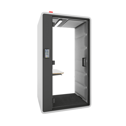 Hush Free Sit & Stand Pod - 1 Person White (ABB) Grey (60167)