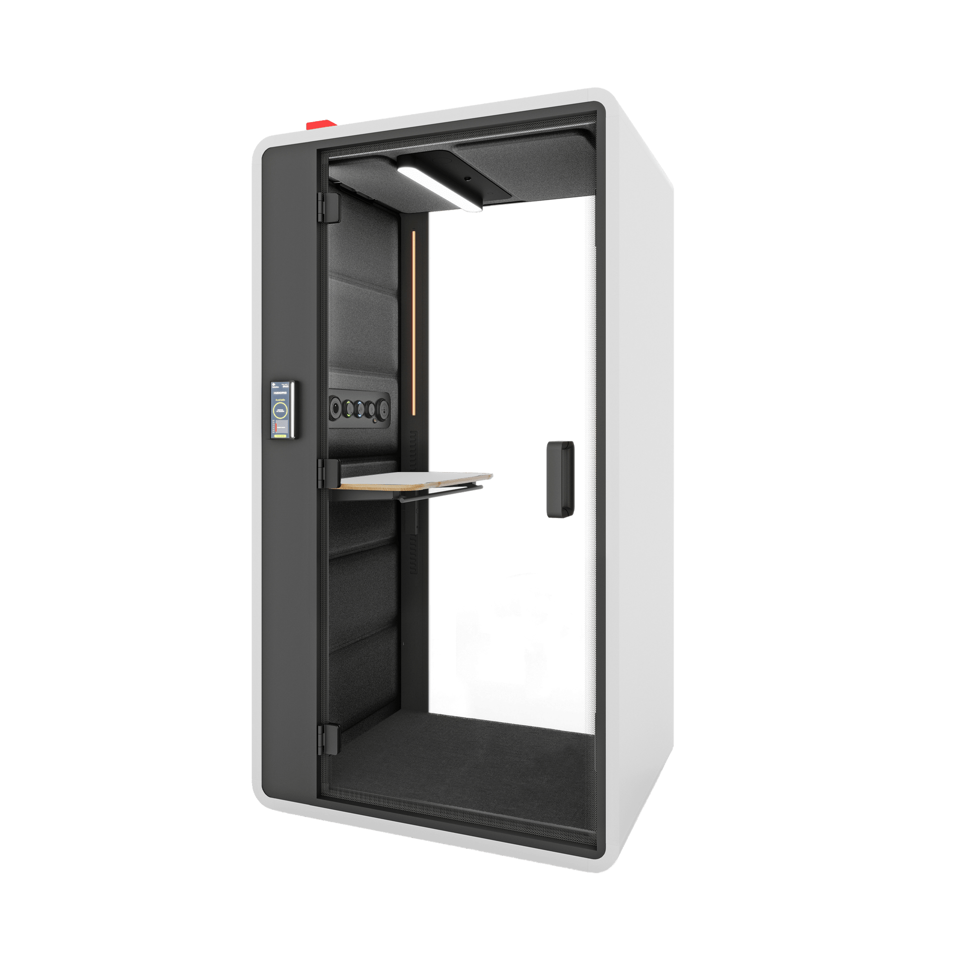 Hush Free Sit & Stand Pod - 1 Person White (ABB) Grey (60167)