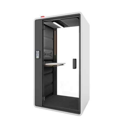 Hush Free Sit & Stand Pod - 1 Person White (ABB) Grey (60167)