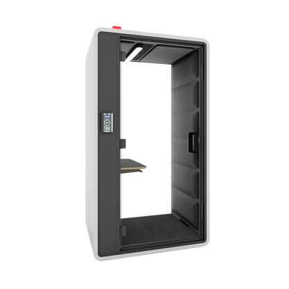 Hush Free Sit & Stand Pod - 1 Person White (ABB) Grey (60167)