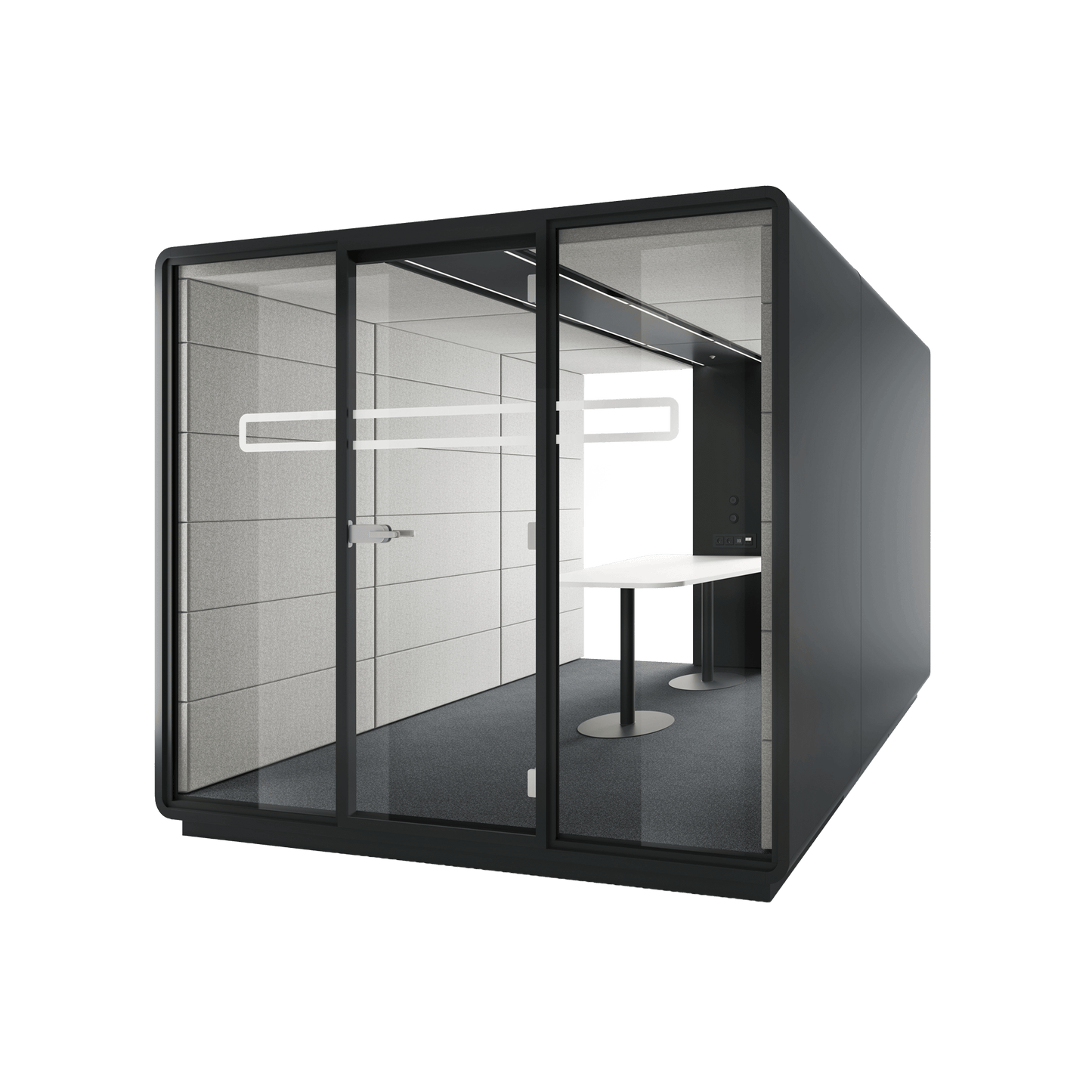 Hush Meet L 1 - 4 Persons Meeting Room Pod Grey (AGC) Grey (TPC)