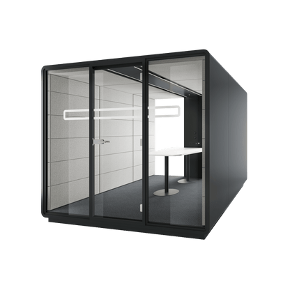 Hush Meet L 1 - 4 Persons Meeting Room Pod Grey (AGC) Grey (TPC)