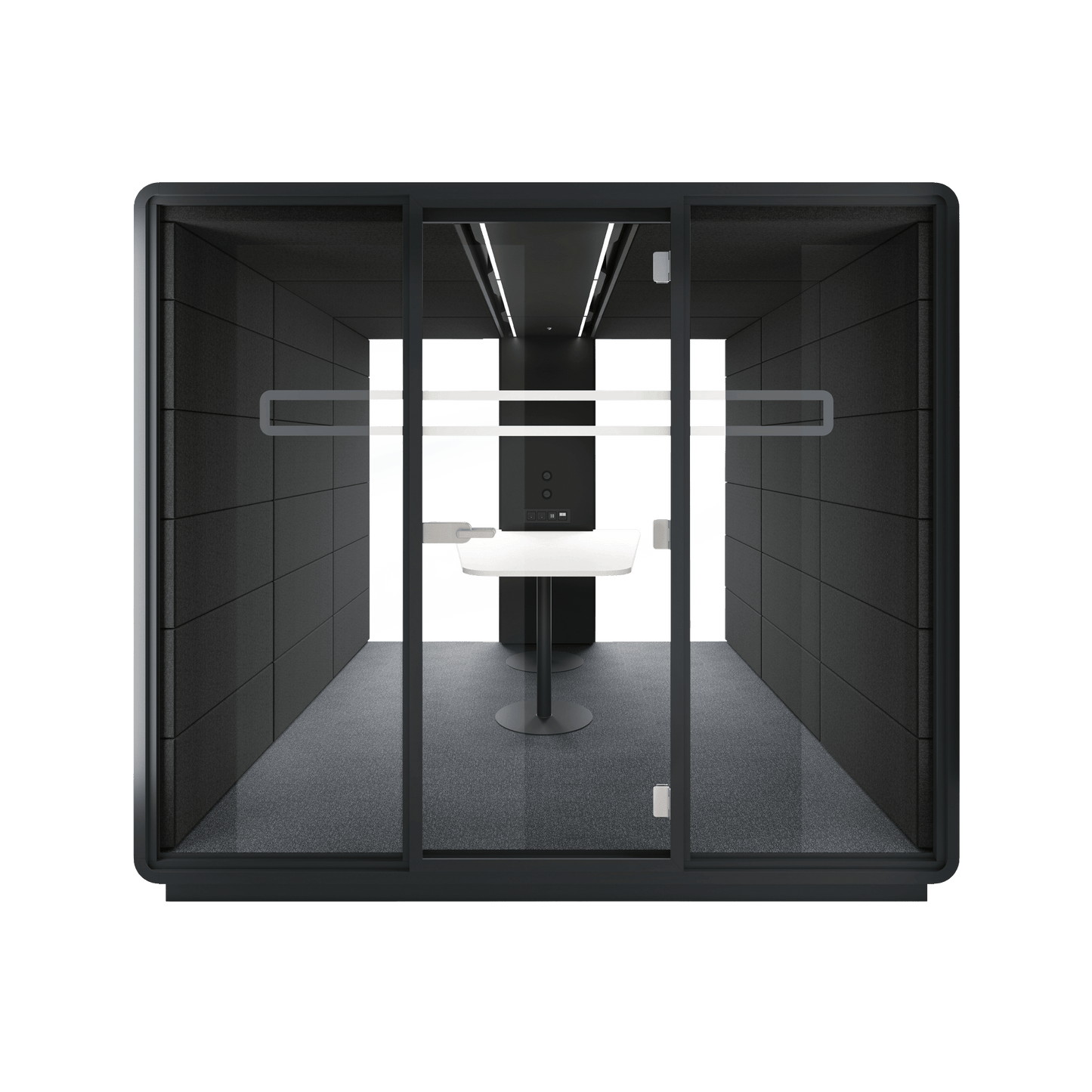 Hush Meet L 1 - 6 Persons Meeting Room Pod White (ABB) Black (TON)