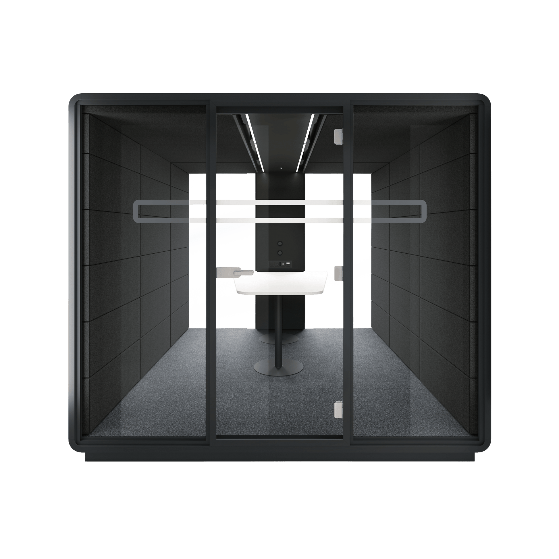 Hush Meet L 1 - 6 Persons Meeting Room Pod White (ABB) Black (TON)