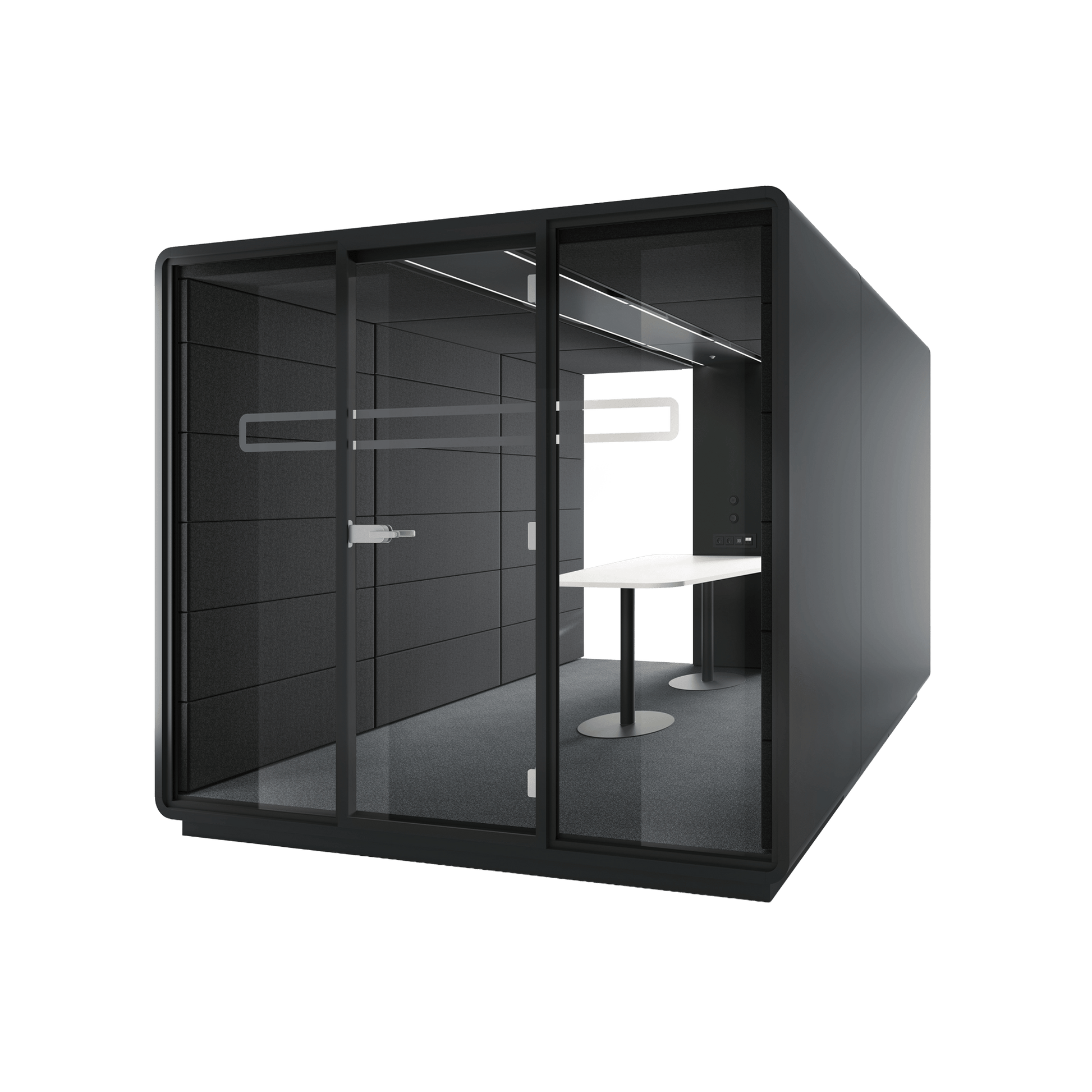 Hush Meet L 1 - 8 Persons Meeting Room Pod Grey (AGC) Black (TON)