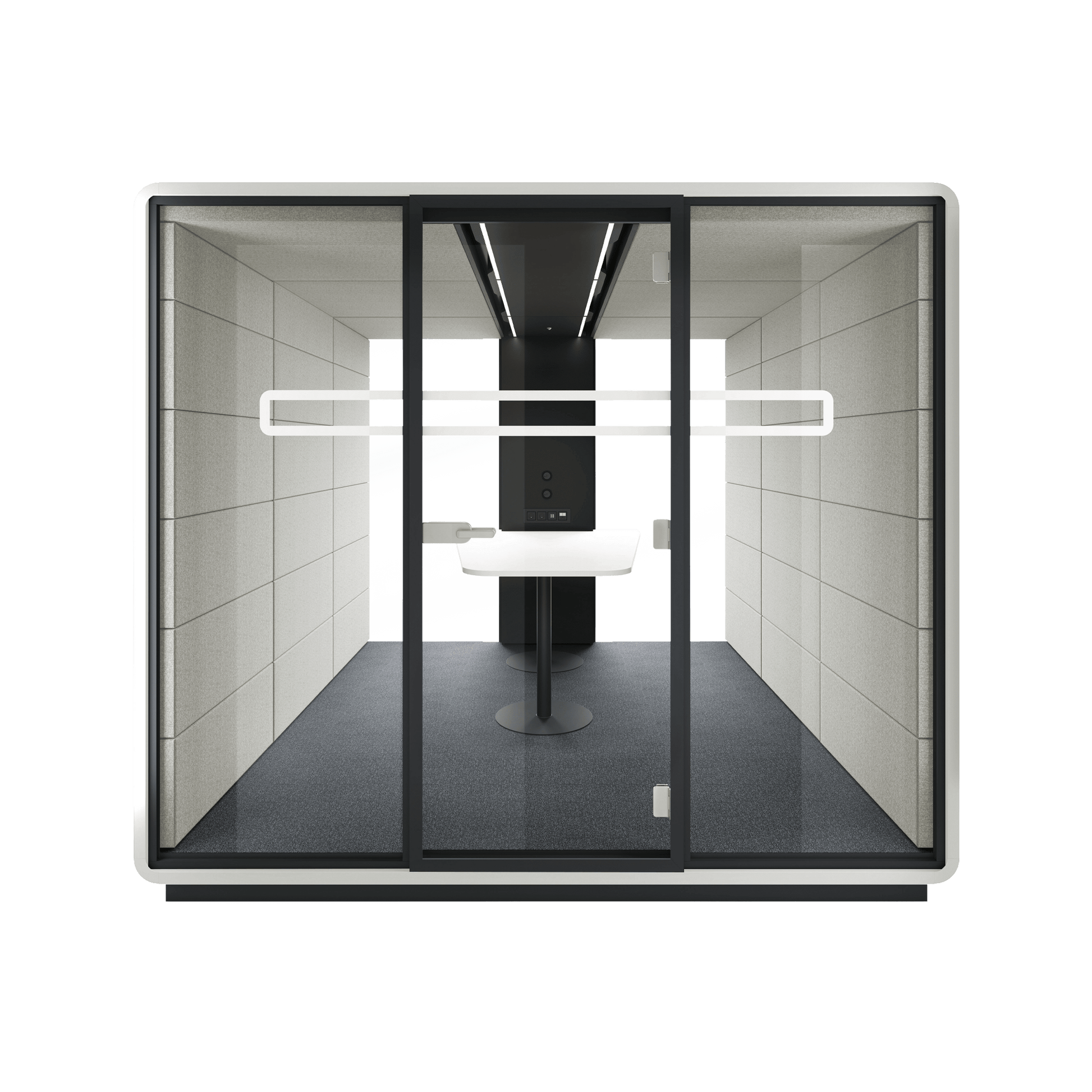 Hush Meet L 1 - 8 Persons Meeting Room Pod Grey (AGC) Black (TON)