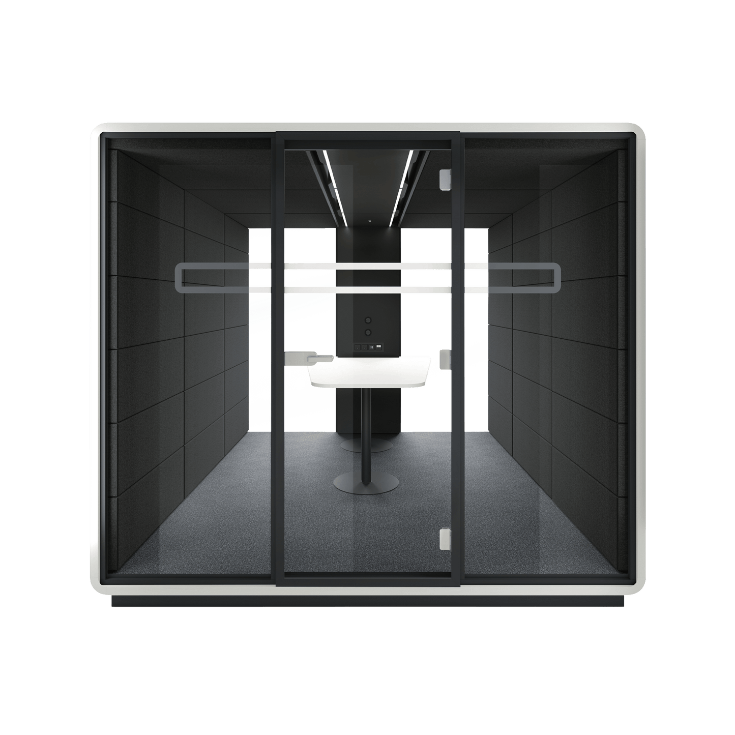 Hush Meet L 1 - 8 Persons Meeting Room Pod Grey (AGC) Black (TON)