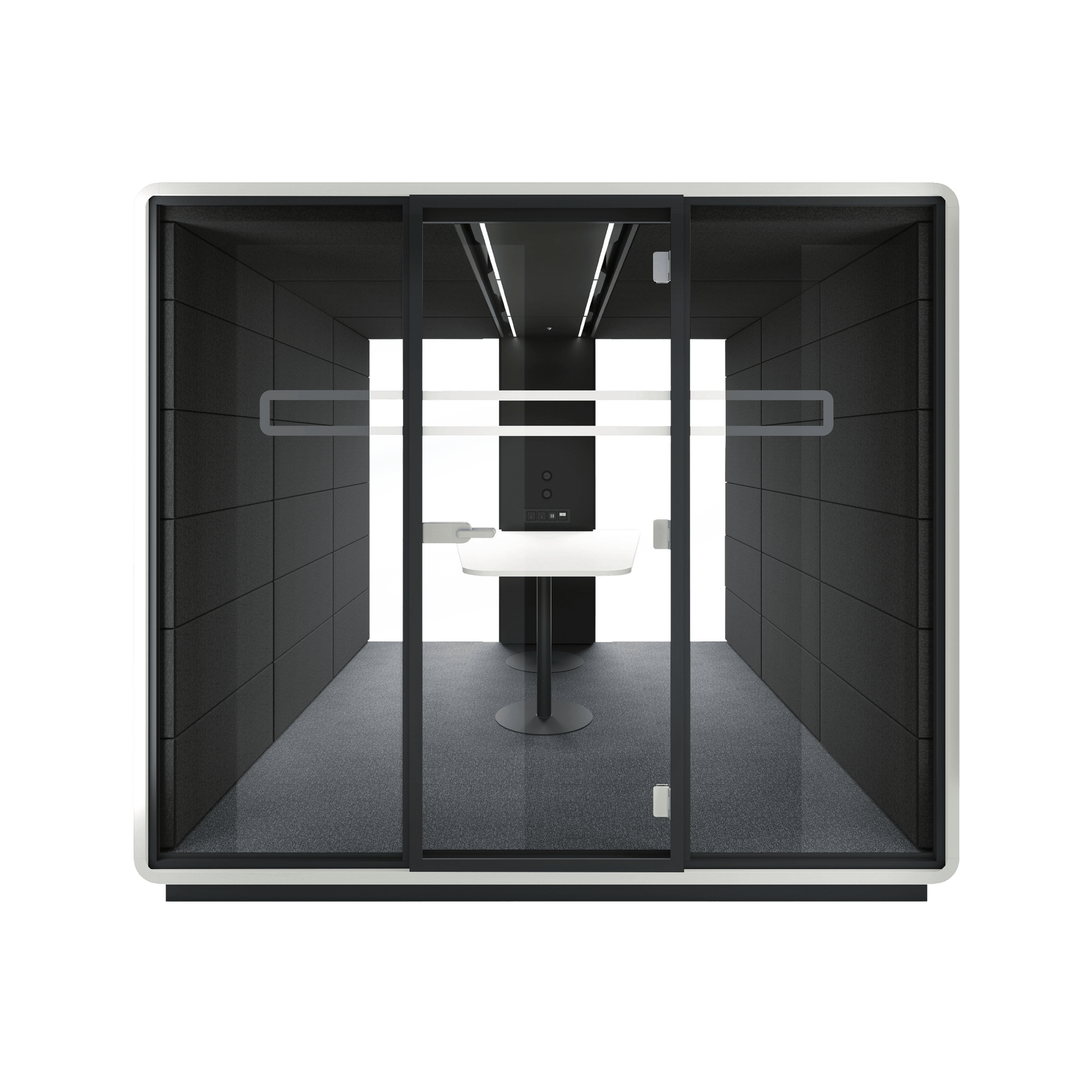 Hush Meet L 1 - 8 Persons Meeting Room Pod Grey (AGC) Black (TON)