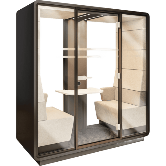 Hush Office Meet 2 Persons Pod Grey Hush Exterior