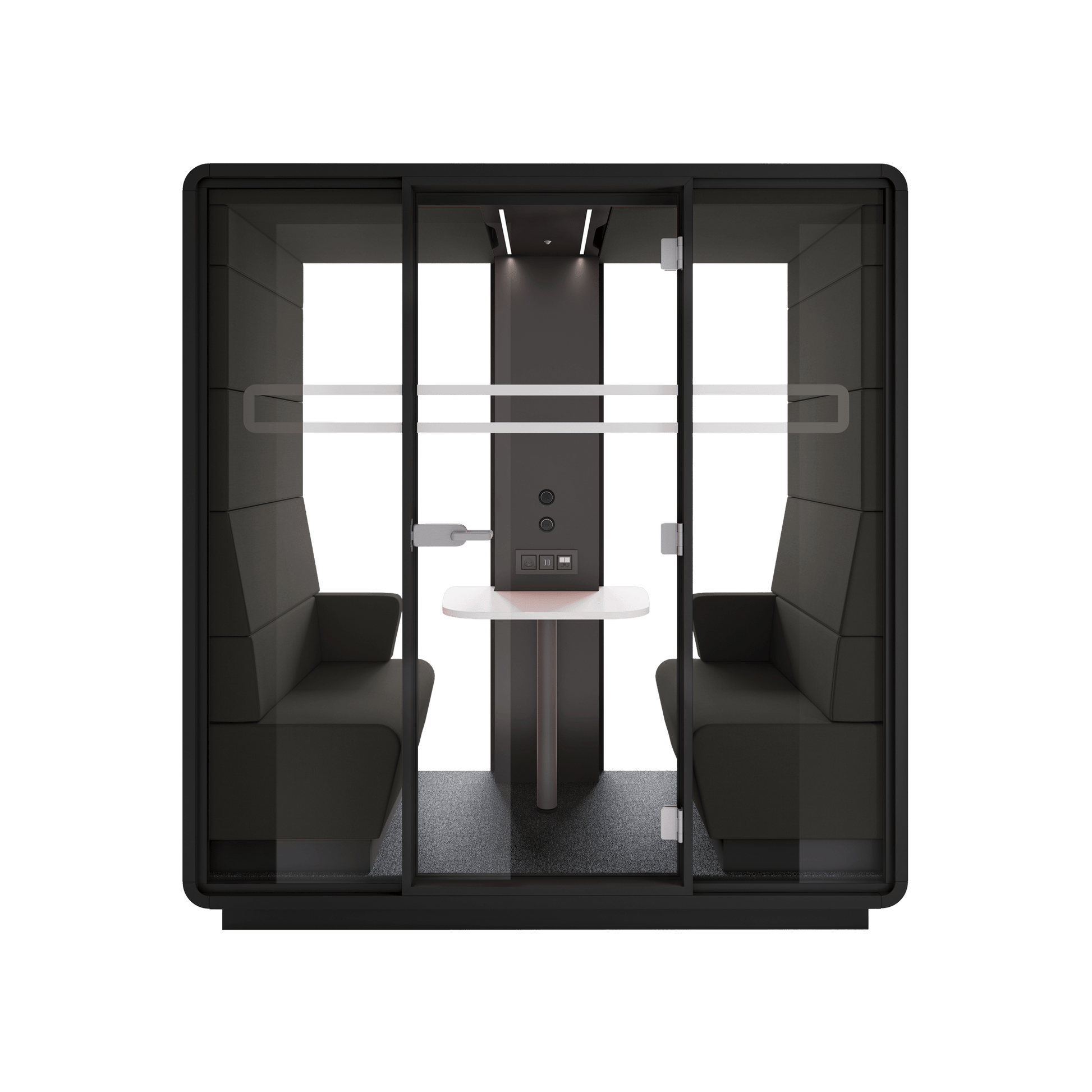 Hush Office Meet 2 Persons Pod Grey (AGC) Black (TON)