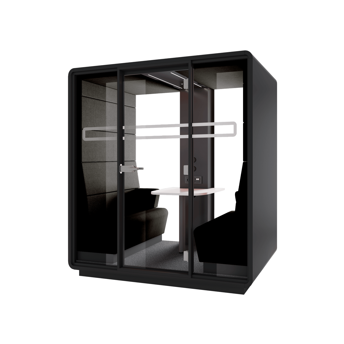 Hush Office Meet 2 Persons Pod Grey (AGC) Black (TON)