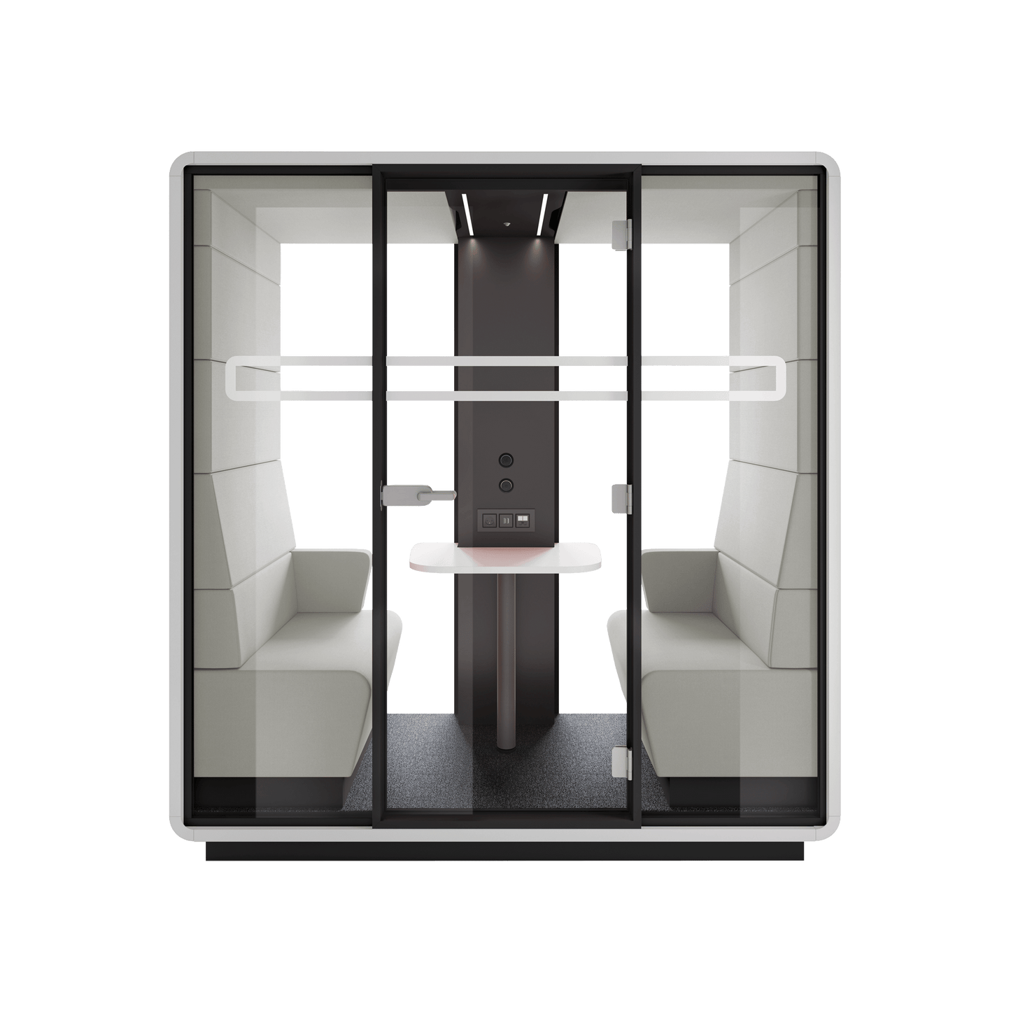 Hush Office Meet 2 Persons Pod White (ABB) Grey (TPC)