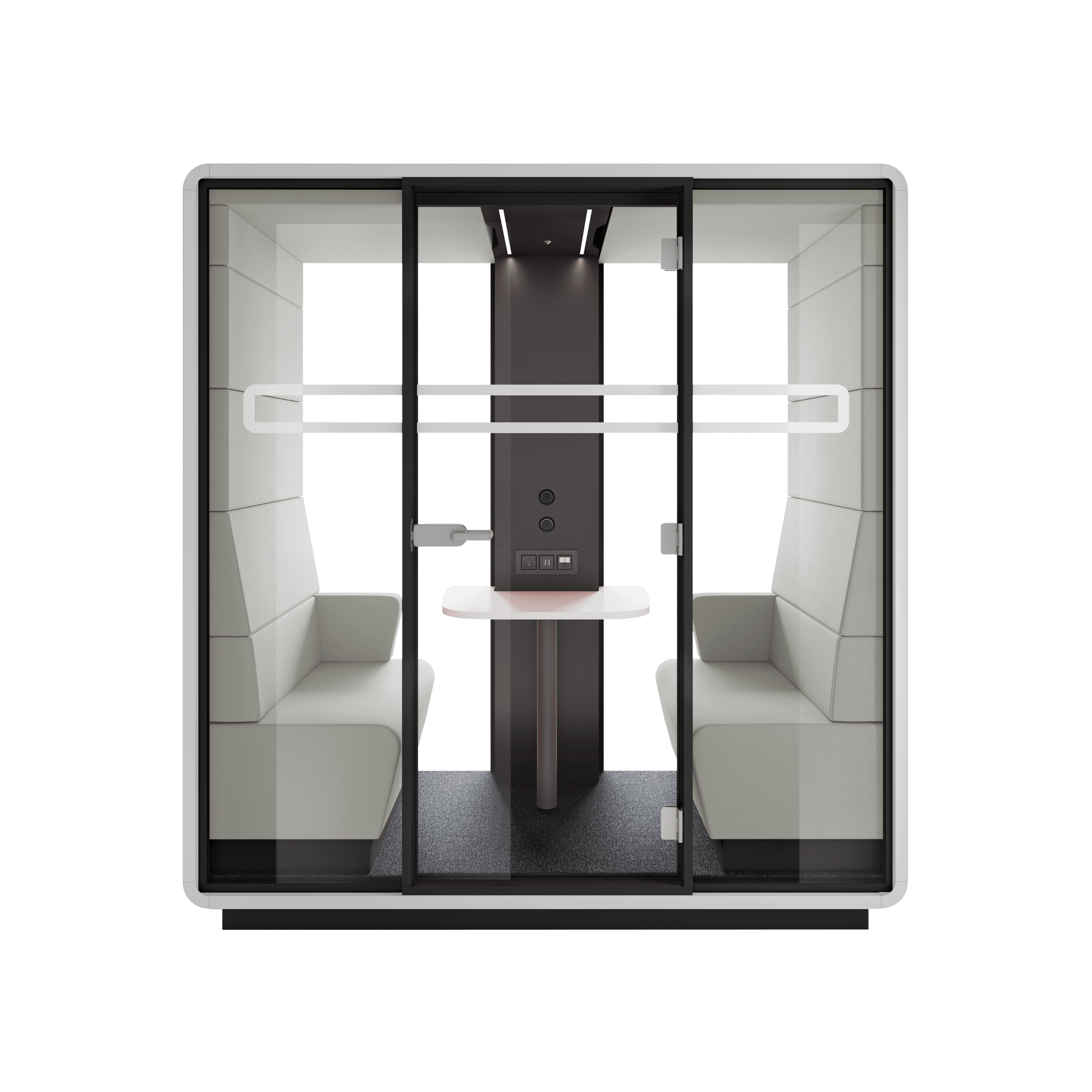 Hush Office Meet 2 Persons Pod White (ABB) Grey (TPC)