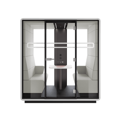 Hush Office Meet 2 Persons Pod White (ABB) Grey (TPC)