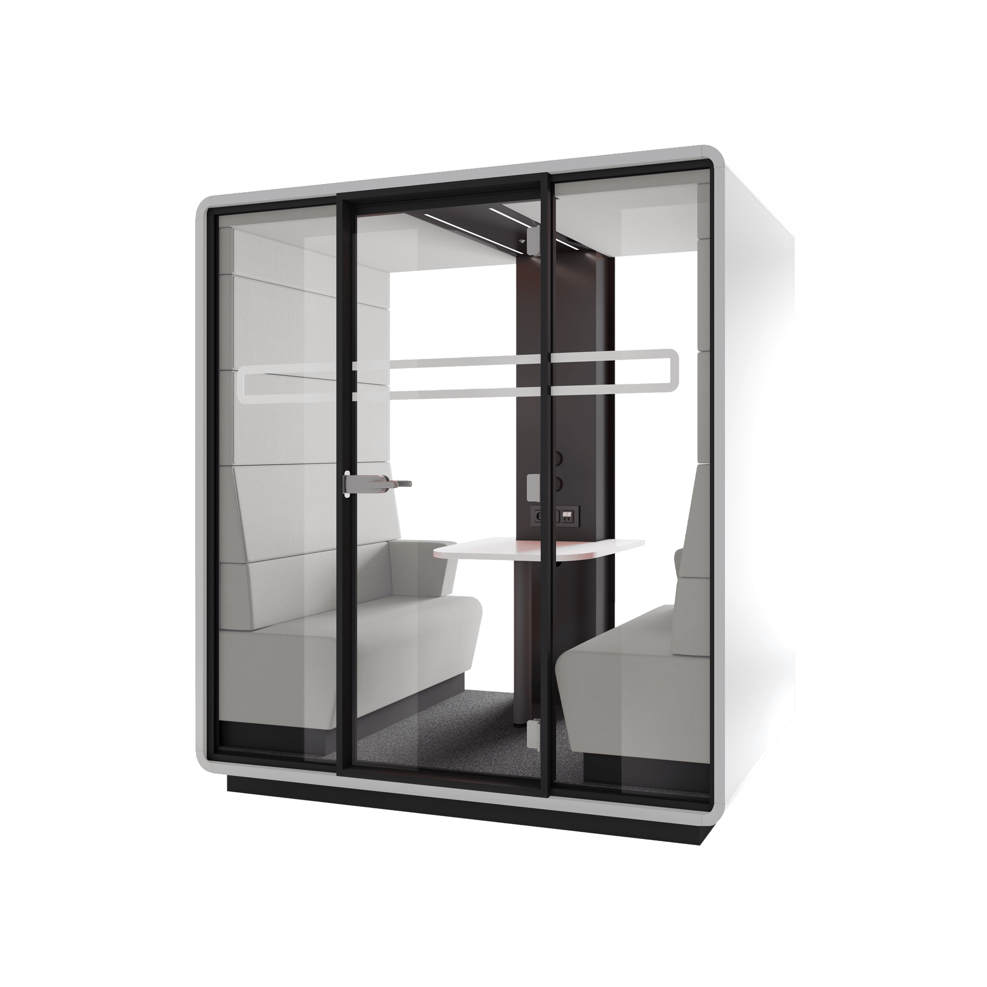 Hush Office Meet 2 Persons Pod White (ABB) Grey (TPC)