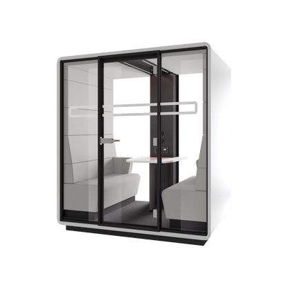 Hush Office Meet 2 Persons Pod White (ABB) Grey (TPC)