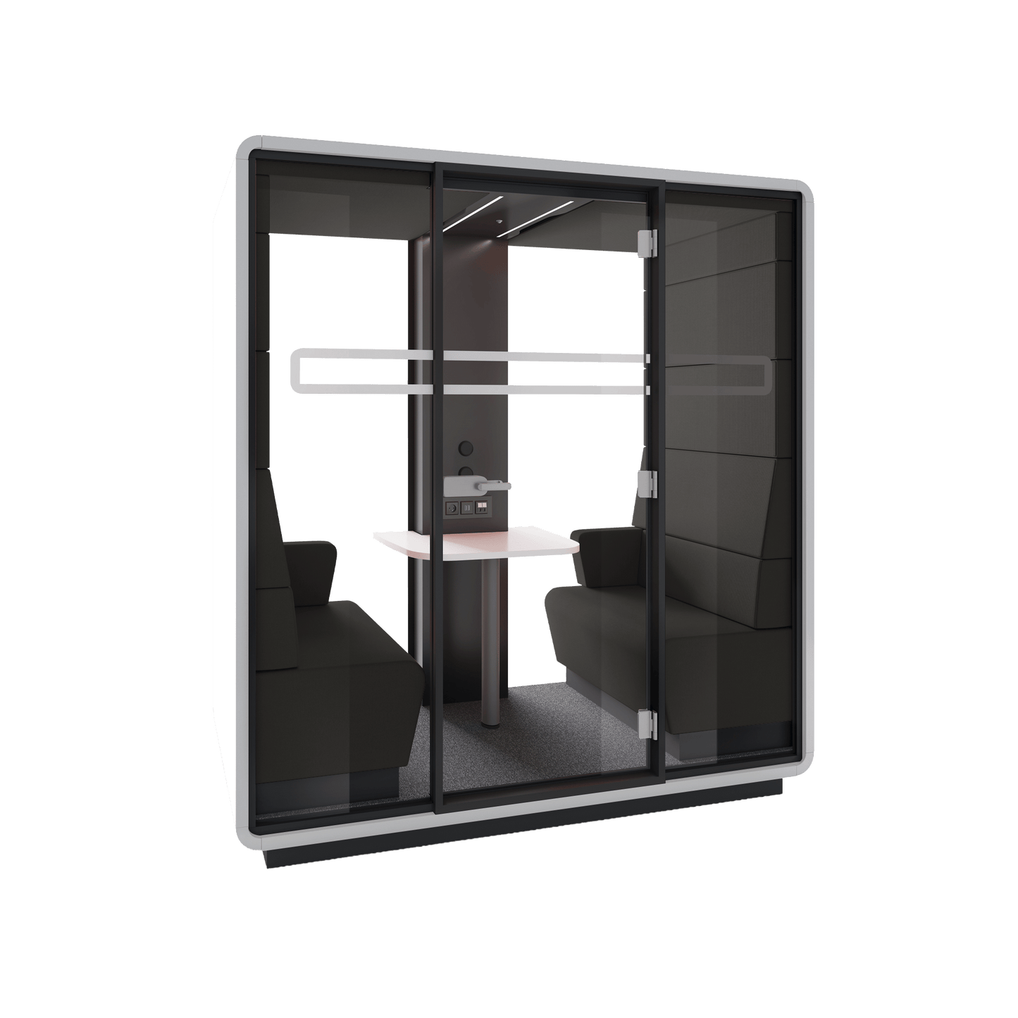 Hush Office Meet 2 Persons Pod White (ABB) Black (TON)