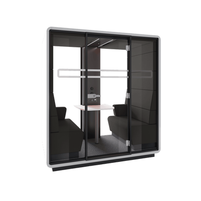 Hush Office Meet 2 Persons Pod White (ABB) Black (TON)