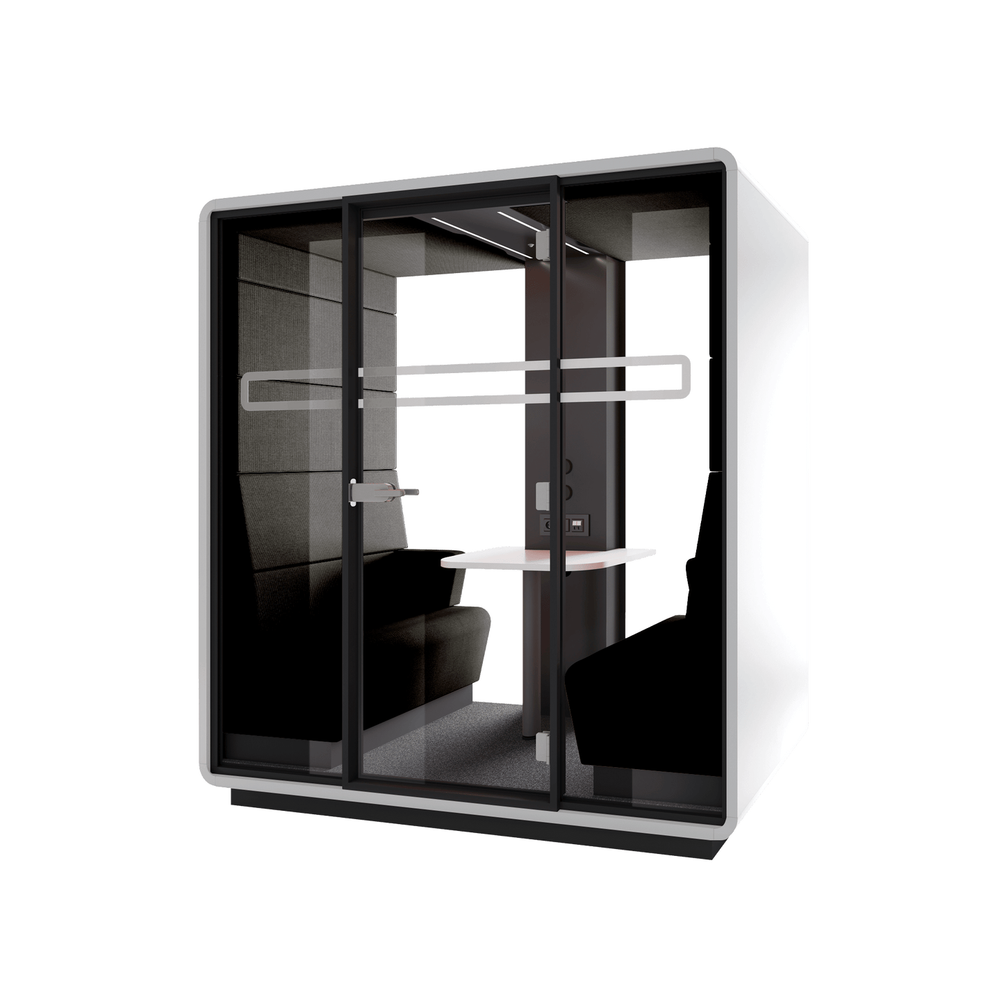 Hush Office Meet 2 Persons Pod White (ABB) Black (TON)