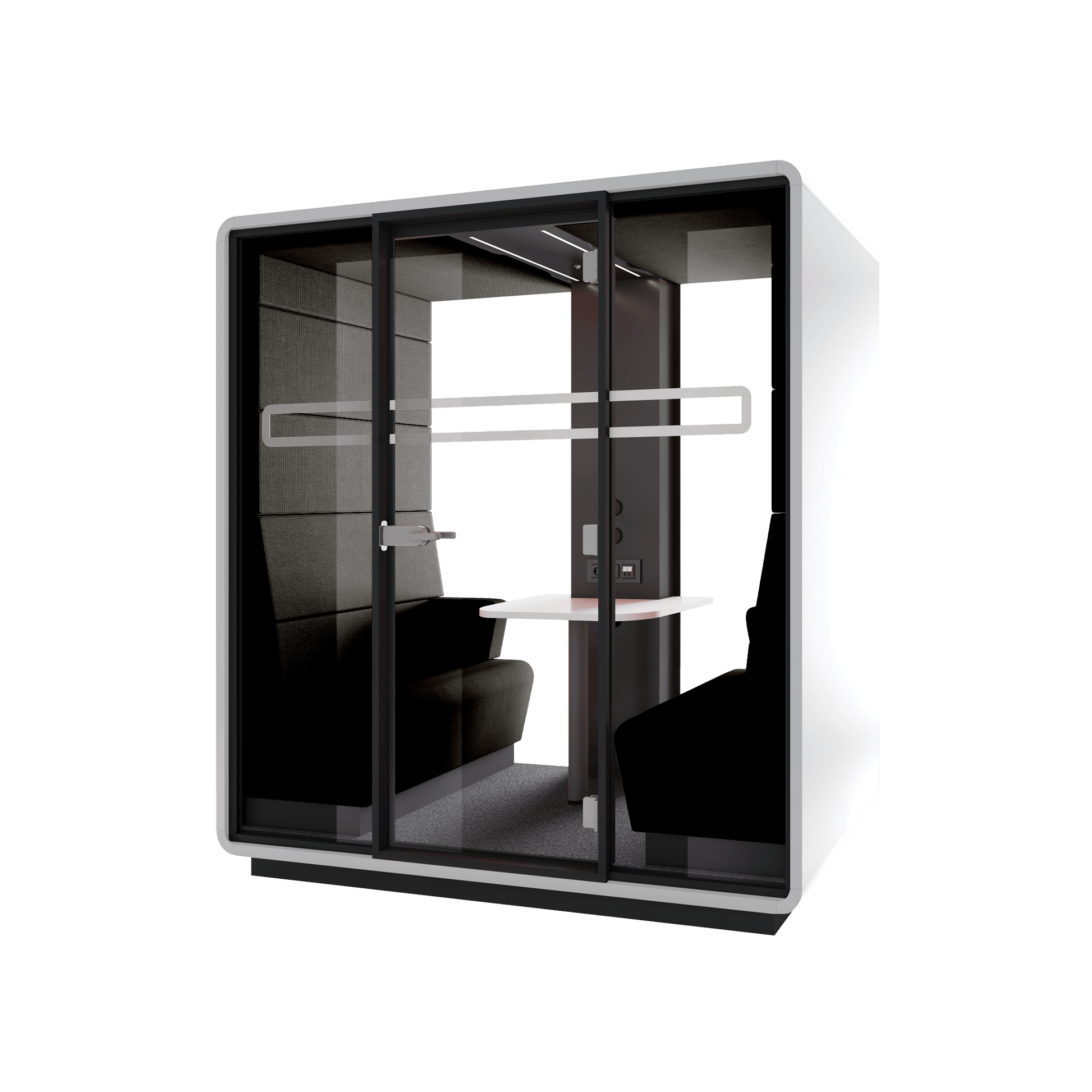 Hush Office Meet 2 Persons Pod White (ABB) Black (TON)