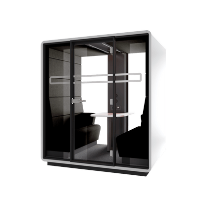 Hush Office Meet 2 Persons Pod White (ABB) Black (TON)