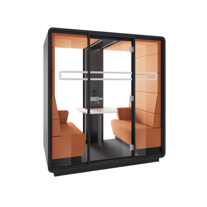 Hush Office Meet 2 Persons Pod White (ABB) Black (TON)